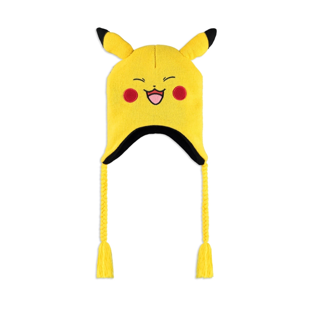 Pokémon - Novelty Pikachu Knitted Sherpa Laplander Mütze - Gelb